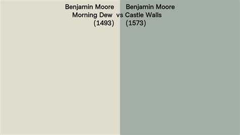 Benjamin Moore Morning Dew Vs Castle Walls Side By Side Comparison