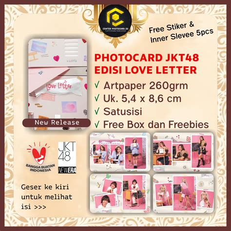 Jual Photocard Jkt48 Edisi Love Letter Isi 50 Pcs Unofficialfanmade