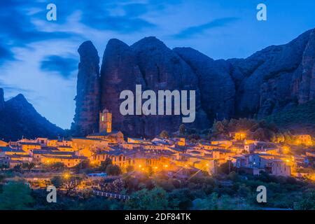 Aguero village, province of Huesca, Aragon, Spain, Europe Stock Photo - Alamy