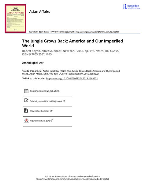 (PDF) The Jungle Grows Back: America and Our Imperiled World: Robert ...