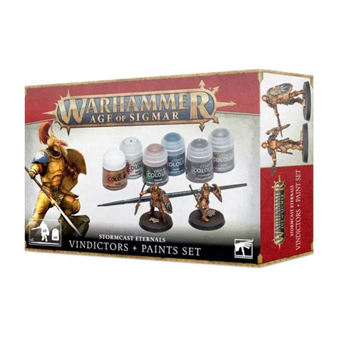 Warhammer Age Of Sigmar Stormcast Eternals Vindictors Paints Set