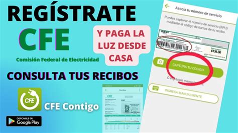 Como Registrarse En La App Cfe Contigo Consulta Tu Recibo Para Pagar