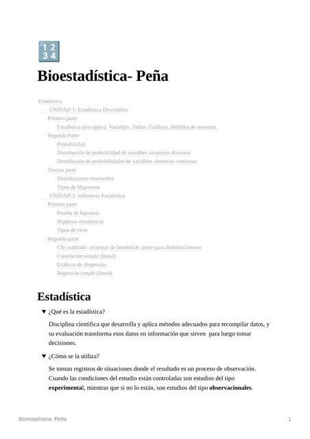 Bioestadística Aldana Peña uDocz