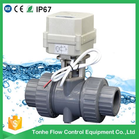 A T P C Dn Pvc Upvc Plastic Motorized Valve Normally Closed