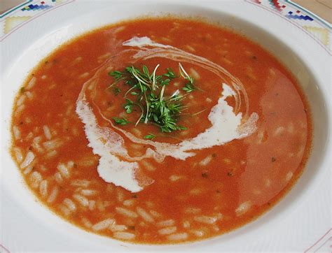 Einfache Tomatensuppe Mit Reis Von Blu Chefkoch De