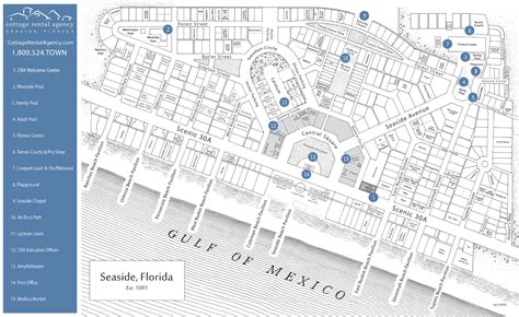 Seaside Florida Town Map | Wells Printable Map