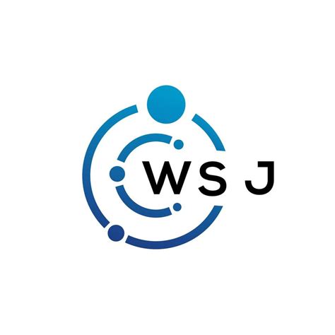 WSJ letter technology logo design on white background. WSJ creative ...