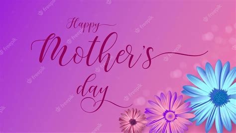 Premium Vector Happy Mothers Day Getting Card Illustration Flower