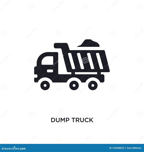 Dump Truck Isolated Icon Simple Element Illustration From Construction