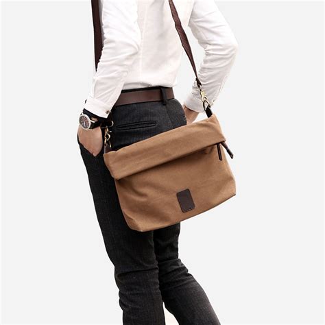 Sac Besace Bandouli Re En Toile Pour Homme Sac Bandouli Re