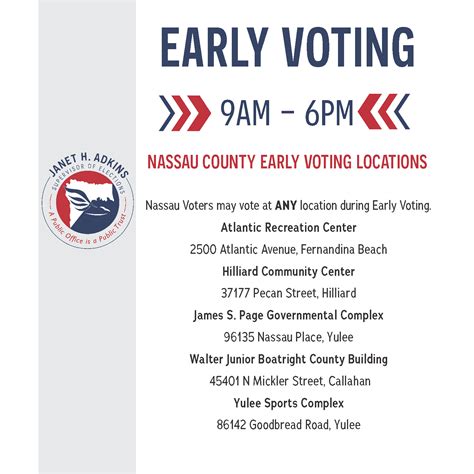 Early Voting in Nassau County Begins August 7, 2024