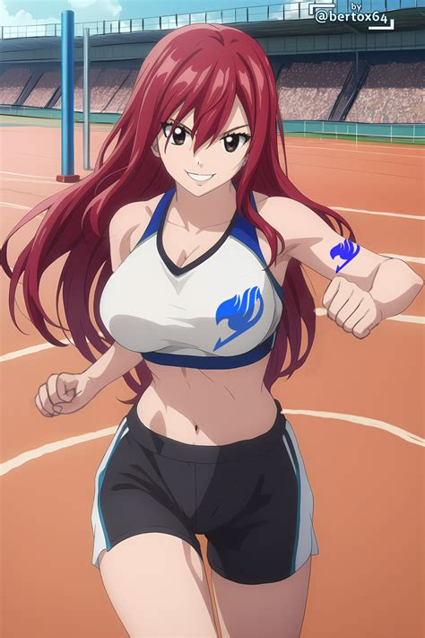 Erza In Sports Mode 01 By Bertox64 On Deviantart