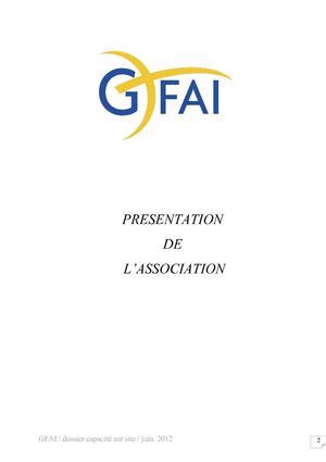 Calam O Presentation De L Association G Fai