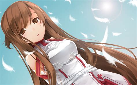 Brown Haired Anime Girl With Sword