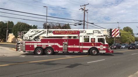 Tower Medic And Engine 408 Responding Fairfax County Fire And Rescue