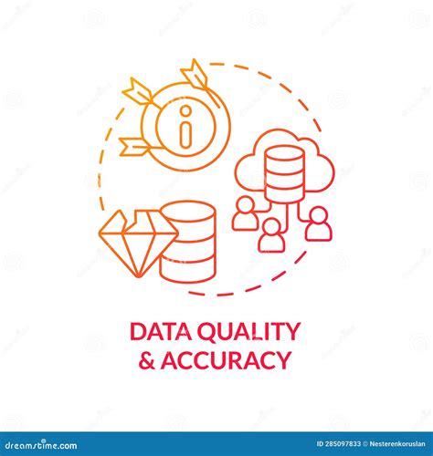 2d Data Quality And Accuracy Concept Linear Icon Stock Vector Illustration Of Outline Linear