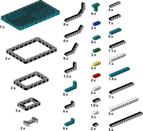 Lego Technic Balken Und Rahmen Set St Ck Amazon De Spielzeug