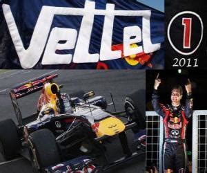 Puzzles de Sebastian Vettel campeón mundial de F1 2011 con Red Bull