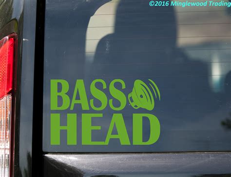 Bass Head Vinyl Decal V3 Edm Music Speaker Basshead Headbanger Die Cut Sticker Minglewood