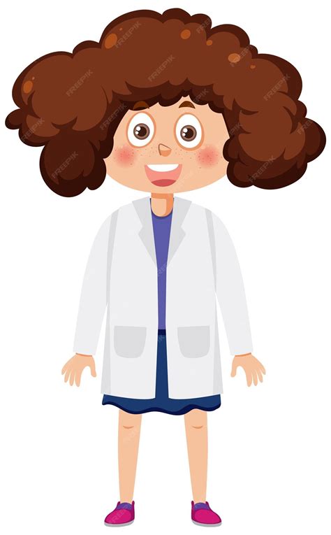 Premium Vector Cute Scientist Girl Cartoon Character