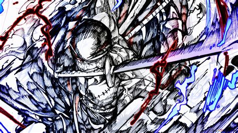 Roronoa Zoro 3 Sword Style from One Piece 4K wallpaper download