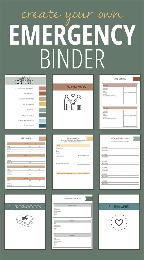 Emergency Binder Printables