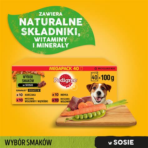 PEDIGREE Adult saszetka 40x100 g Mix Smaków z warzywami w sosie