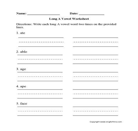 Vowel Worksheets | Short and Long Vowel Worksheets