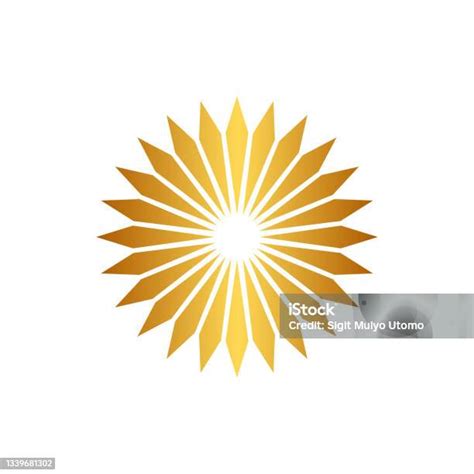 Templat Logo Vektor Ikon Sinar Matahari Ilustrasi Stok Unduh Gambar