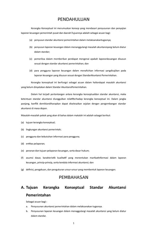 Makalah Kerangka Konseptual Akuntansi PENDAHULUAN Kerangka Konseptual