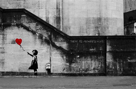 Banksy Canvas Girl With The Red Balloon There Is Always Hope