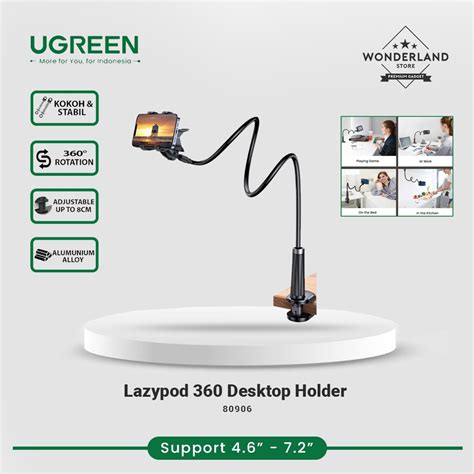 Jual Ugreen Lazypod Holder Desktop Stand Jepit Meja Flexible HP Tab