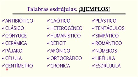 Palabras Esdrujulas Ejemplos
