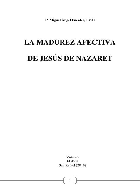 Madurez Afectiva De Jesús Pdf