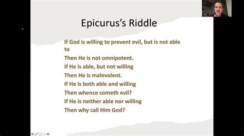 Epicurus Riddle The Problem of Evil - YouTube