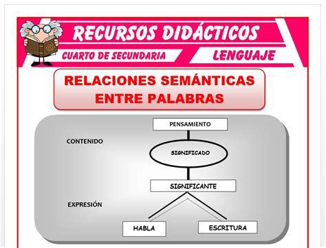 Relaciones Sem Nticas Entre Palabras Para Cuarto De Secundaria