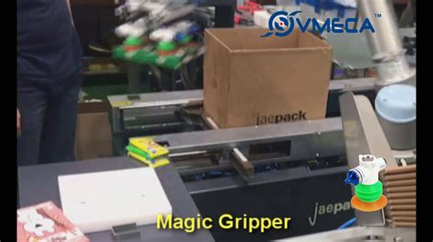 Erecting A Carton Box With Automated Compact Robot Magic Gripper Youtube