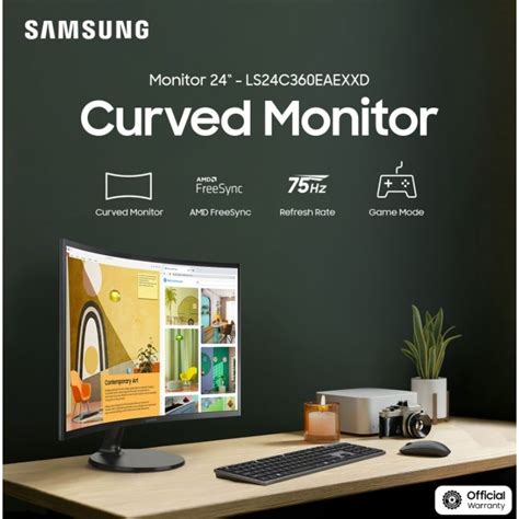 Jual Monitor Led Ls24c360 Curved Samsung Shopee Indonesia