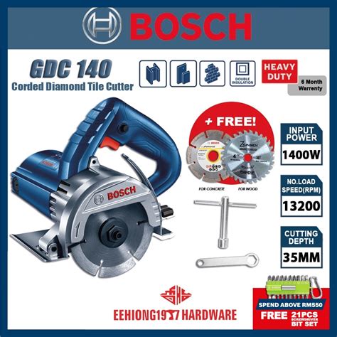 BOSCH GDC 140 Professional Marble Saw Cutter With Hex Key Ring