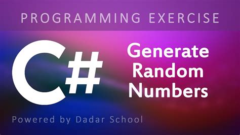 C Program To Generate Random Numbers Programming Exercise Youtube