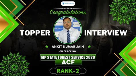 Nd Rank Mp Forest Service Exams Acf Ankit Kumar Jain