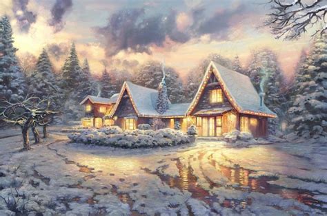 Christmas Lodge Art For Sale