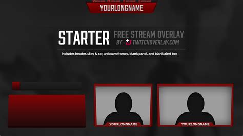 Starter - Free Red Overlay - Twitch Overlay