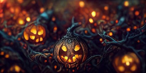 Premium Photo Halloween Pumpkin 3d Illustration Halloween Background