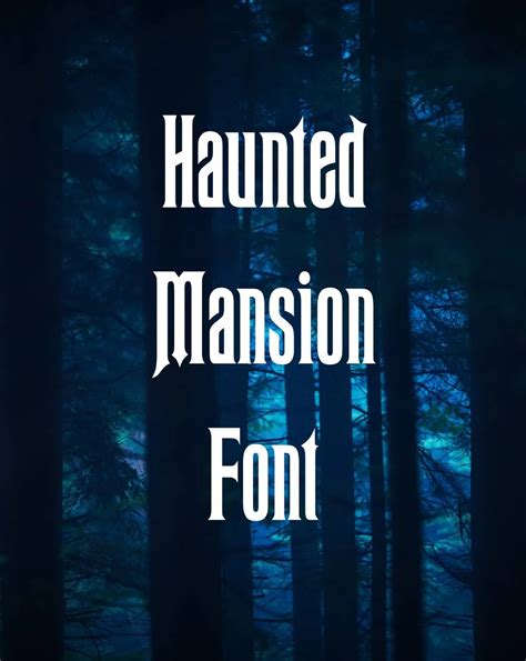 Haunted Mansion Font Free Download