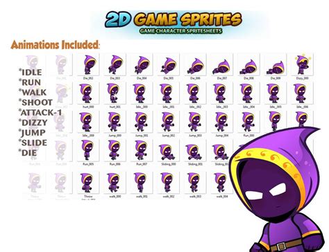 Mage Game Character Sprites By Dionartworks Codester