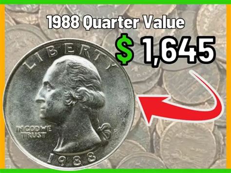 1988 Washington Quarter Value And Price Chart