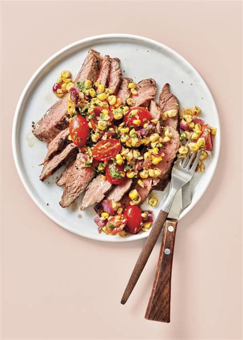 Grilled Flank Steak With Tomato Corn Relish Moink Box