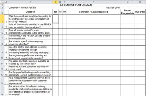 Quality Control Template Excel Free - Printable Templates