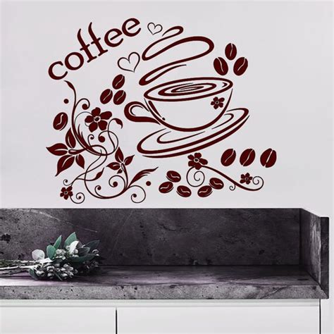 Coffee Wall Decals Cup Decal Vinyl Sticker Home Decor by CozyDecal